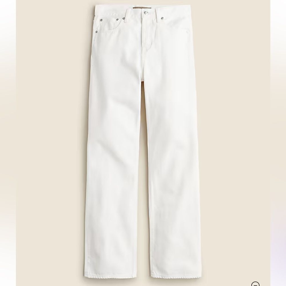 J crew‎ Point Sur loose straight jean in white womens size 25 high rise